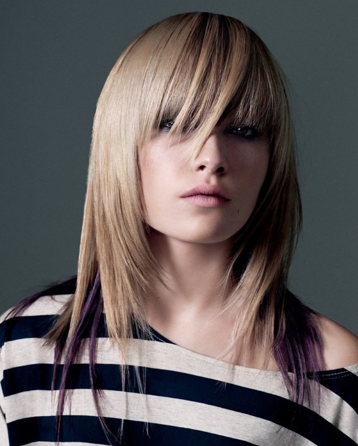 Haircuts for long hair with bangs. Beautiful female hairstyles for an oval, round face, who are over 30. Photo