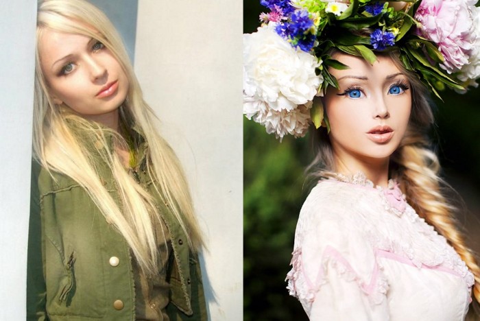 Lukyanova Valeria sebelum dan selepas plastik.Foto gadis Barbie (Amatue) di Instagram, Vkontakte