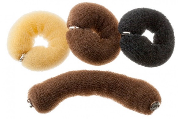 Donut Brötchen für langes, mittleres, kurzes Haar. Wie man ein schönes Bündel macht. Foto, Video