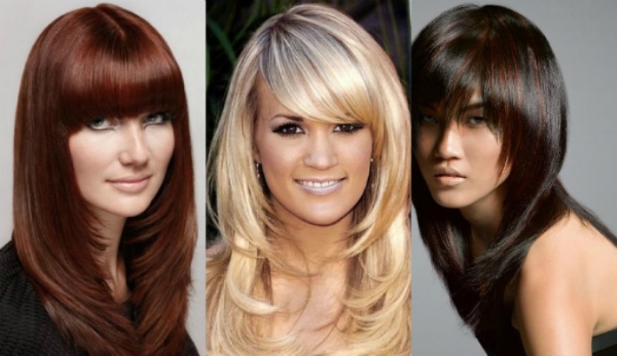Orta boy saçlar için kadın saç kesimi 2020. Oval, yuvarlak, kare bir yüz için fotoğraf, önden ve arkadan görünümler, patlamalı ve patlamasız saç modelleri