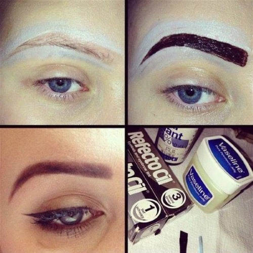 How to make beautiful eyebrows with a pencil, paint, shadows, henna painting at home