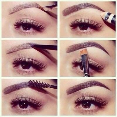 Hur man målar ögonbryn med ögonbrynsskuggor, färg, henna, penna. Fotoinstruktioner