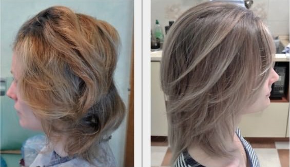 Coloración de cabello para cabello castaño claro de longitud media, corta y larga. Cómo hacerlo tú mismo en casa, foto.