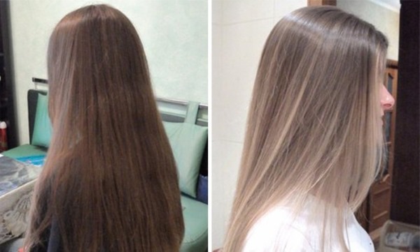 Coloração para cabelos castanhos claros de comprimento médio, curto e longo. Como fazer sozinho em casa, foto