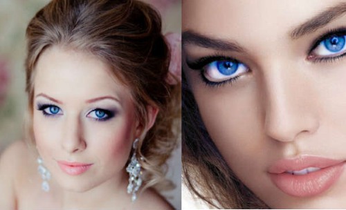 Maquiagem para olhos azuis e cabelos castanhos claros para todos os dias e comemorações. Instruções passo a passo para se apresentar com uma foto