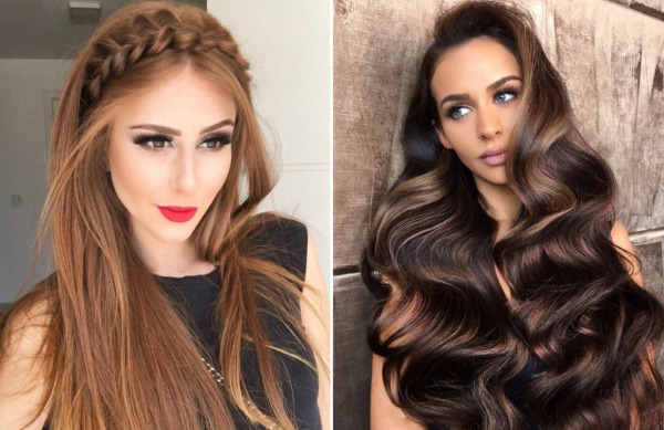 حلاقة الشعر النسائية العصرية والجميلة للشعر الطويل. عناصر جديدة 2020 ، الصورة