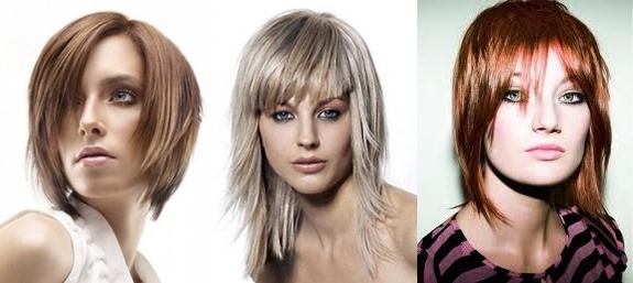 حلاقة الشعر مع الانفجارات للشعر المتوسط ​​2020. صورة من قصات الشعر العصرية لوجه دائري ، بيضاوي ، مربع