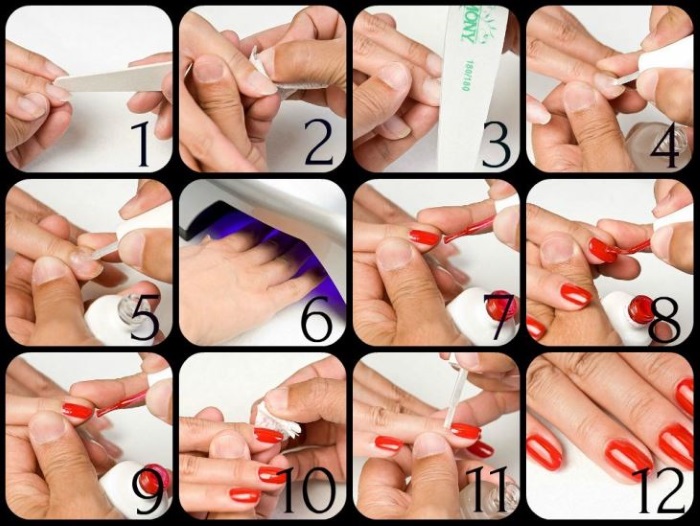 Como aplicar o esmalte de gel nas unhas. Manicure com e sem lâmpada. Instruções, novidades e ideias, fotos