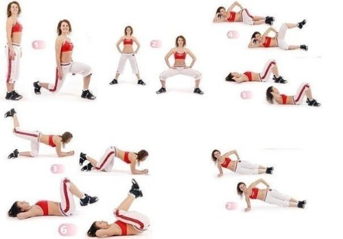 Kruhový tréning pre dievčatá v telocvični a doma. Spaľovanie tukov a intenzívne - pre všetky svalové skupiny
