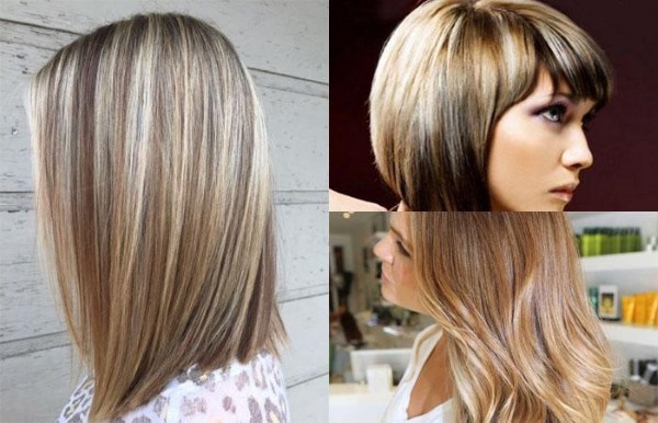 Destaque para os cabelos loiros claros, médios, curtos e longos. Técnica de coloração louro acinzentado, reverso, californiano, escuro. Uma foto