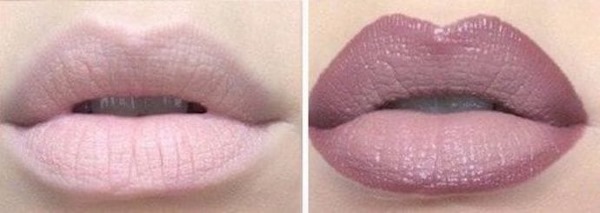 Tatouage pour les lèvres avec ombrage: couleur naturelle, 3D, miass, caramel, photo