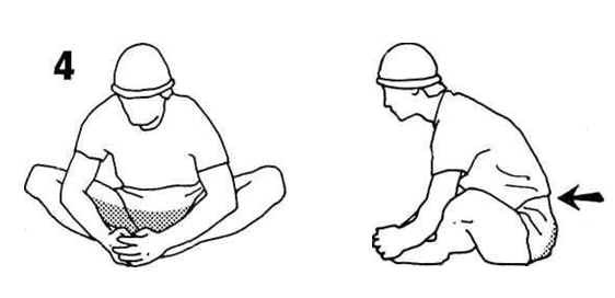 Latihan peregangan rumah untuk otot kaki untuk perpecahan, latihan kekuatan, kecergasan