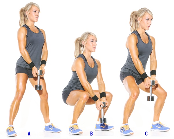 Basisoefeningen voor de billen en benen voor meisjes: met halters, elastische band, lange halter, gewichten, expander, fitball, elastische band