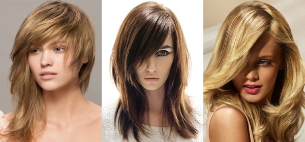 Franja 2020 para cabelos médios: oblíqua, rasgada, bonita, curta, cascata, assimetria. Tendências da moda com fotos