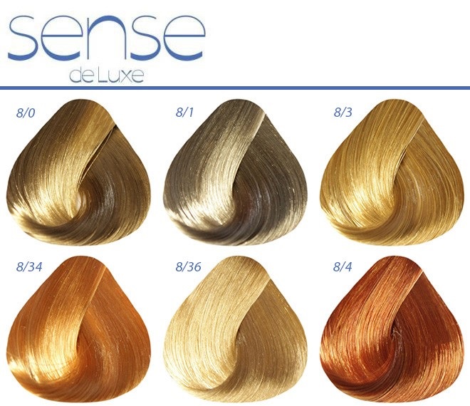 Pintura de Estelle. Paleta de colores, foto de cabello: números, nombres de tonos de todas las series: Deluxe, Blonde, Essex, Princess, Couture, Newton