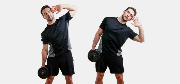 Exercícios com halteres em casa. Programa de treinamento para mulheres e homens: bombeamento de braços, músculos do corpo, ganho de peso