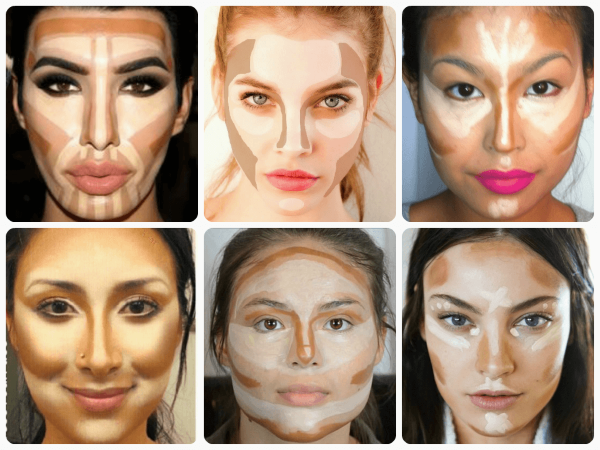La seqüència d’aplicació del maquillatge a la cara. Instruccions pas a pas amb fotos i imatges. Classes de contorn per a principiants