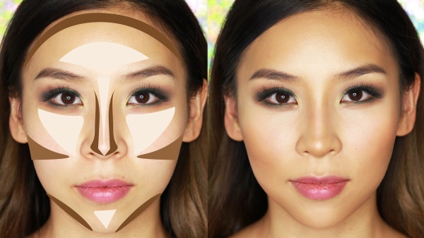 La seqüència d’aplicació del maquillatge a la cara. Instruccions pas a pas amb fotos i imatges. Classes de contorn per a principiants
