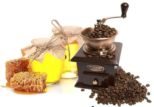 Tẩy tế bào chết từ bã cà phê cho mặt và cơ thể, để giảm cân do cellulite. Công thức nấu ăn với mật ong, muối, đường, bơ. Cách pha chế và sử dụng tại nhà