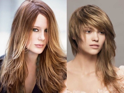 Coupes de cheveux élégantes pour les femmes pour les cheveux longs par type de visage, avec et sans frange. Nouveaux objets 2020, photo
