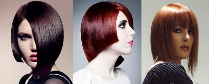 Potongan rambut wanita yang bergaya pada tahun 2020 untuk rambut pendek. Foto, pandangan depan dan belakang
