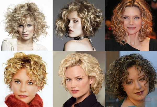 Cortes de cabelo femininos lindos da moda para cabelos cacheados de comprimento médio: com franja e sem, não requer modelagem. Novo para 2020