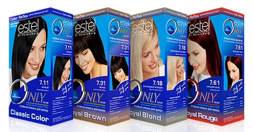 Thuốc nhuộm tóc Estelle: Bảng màu Silver Deluxe, Princess Essex, Celebrity, không chứa amoniac. Hướng dẫn sử dụng, đánh giá