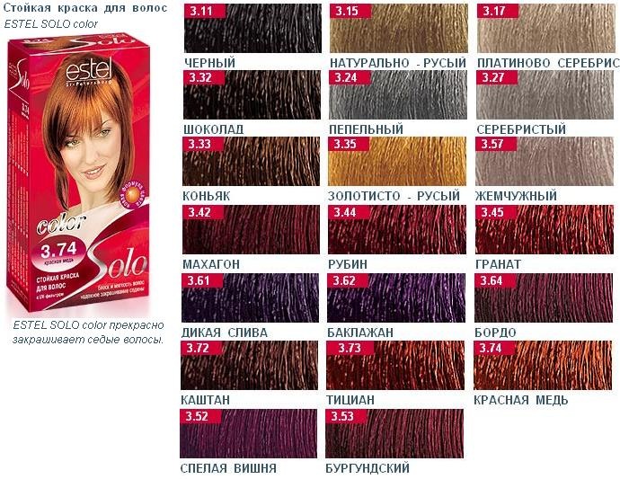 Tinte para el cabello Estelle: paleta Silver Deluxe, Princess Essex, Celebrity, sin amoníaco. Instrucciones de uso, revisiones.