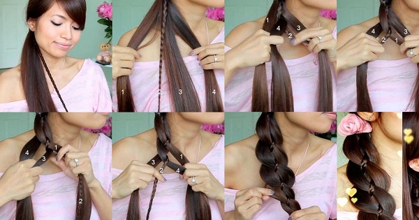 Belle trecce per capelli lunghi per ragazze e ragazze. Istruzioni dettagliate su come tessere, foto e modelli di tessitura
