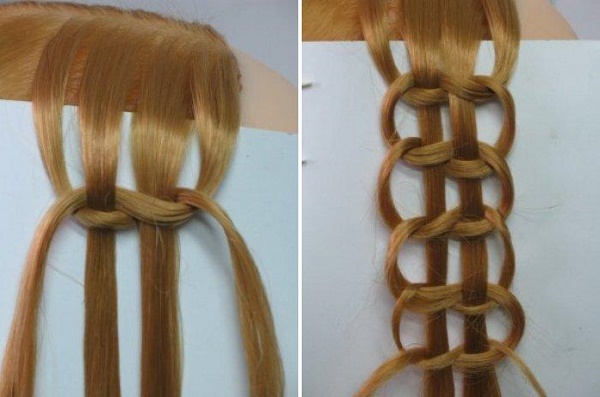 Jalinan cantik untuk rambut panjang untuk kanak-kanak perempuan dan perempuan. Arahan langkah demi langkah mengenai cara menenun, foto dan corak tenun