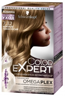 Teinture capillaire Color Expert Schwarzkopf. Palette de couleurs avec photo: oméga, blond froid