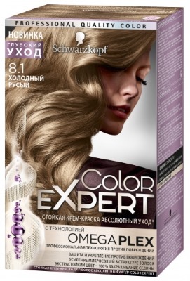 Tintura de cabelo Color Expert Schwarzkopf. Paleta de cores com foto: ômega, loira fria