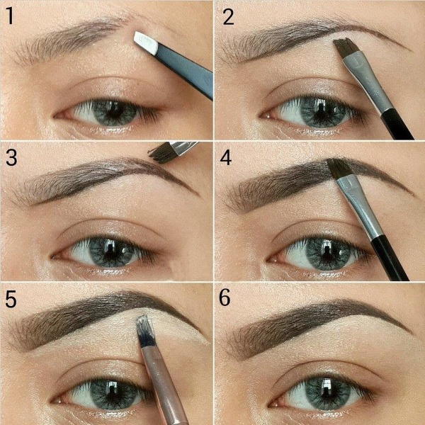 Make-up obočia krok za krokom s fotografiou doma: s ceruzkou, tieňmi, voskom, atramentom. Poučenie pre začiatočníkov