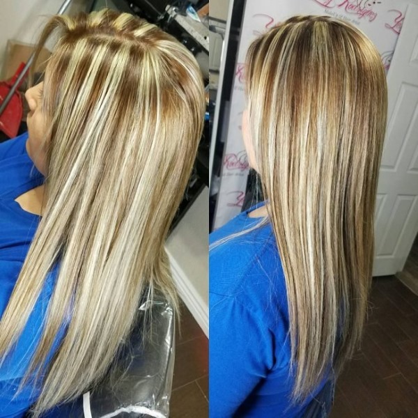 Markering van blond haar met donkere lokken: omgekeerd, kleur, Californisch. Stap-voor-stap instructies met foto
