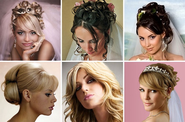 Acconciature con frangia per capelli medi: matrimonio, solenne, da sera, bella, per tutti i giorni. Una foto