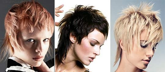 Tall de cabell Gavroche per a cabells curts per a dona. Com es veu, a qui li convé, estil. Vistes fotogràfiques, frontals i posteriors