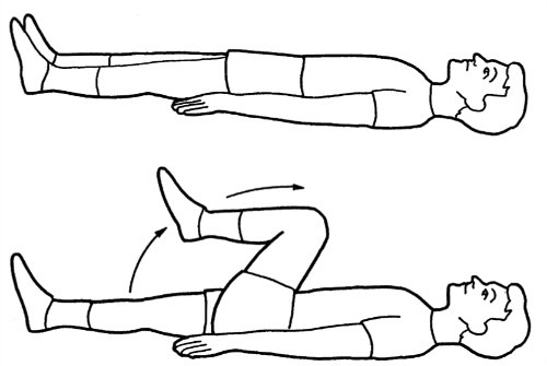 Latihan untuk regangan dan kelenturan seluruh badan, punggung dan tulang belakang, untuk benang di rumah