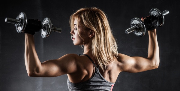 Exercises with dumbbells on the shoulders at home for men and women