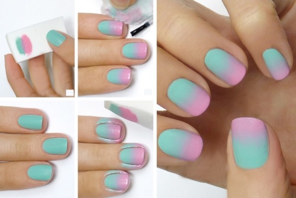 Gradiente em unhas com esmalte gel: fotos, tendências da moda. Como escolher uma cor e fazer em casa com uma esponja sem bolhas, pincel