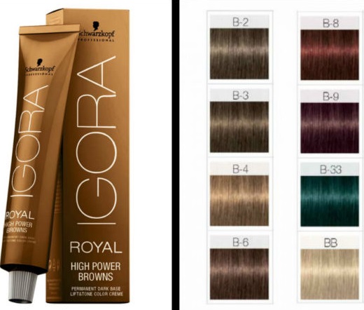 Tinte para el cabello Igor (Igora). Paleta de colores, instrucciones de uso, precio, reseñas.
