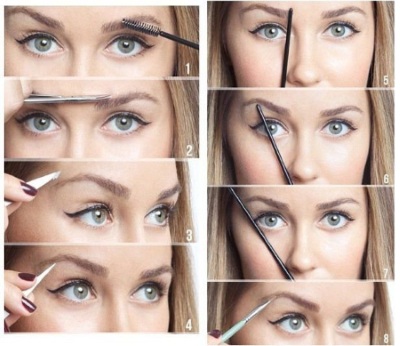 How to enlarge your eyes with makeup: arrows, shadows, eyeliner, pencil, with an overhanging eyelid. Step-by-step instruction