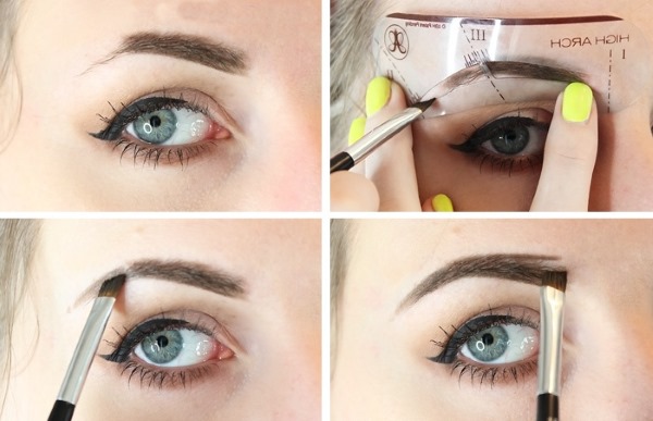 Augenbrauenformung, Video-Tutorials für Anfänger: Henna, Farbe, Bleistift, Schatten, Faden, Wachs. Foto Schritt für Schritt