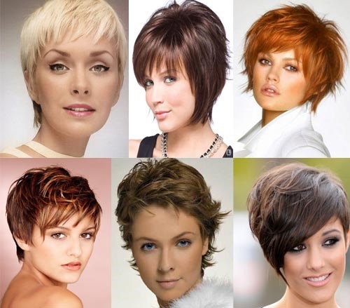 Coupes de cheveux courtes pour femmes 2020 en surpoids, minces, après 40, 50, 60 ans, belles avec une frange droite et oblique, cascade