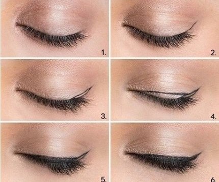 Comment faire de belles flèches sur les yeux. Photo, instructions étape par étape: eye-liner liquide, feutre