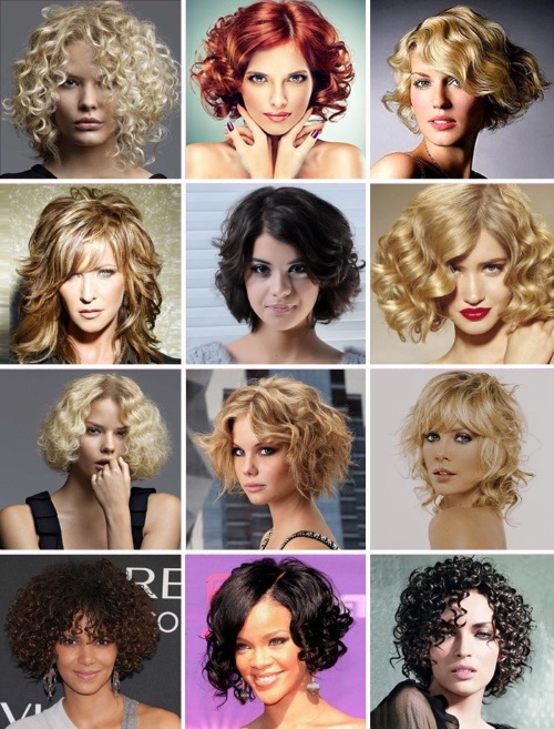 قصات الشعر للشعر المجعد المتوسط: رقيق ، كثيف ، كثيف. تسريحات الشعر العصرية مع أو بدون الانفجارات. صورة