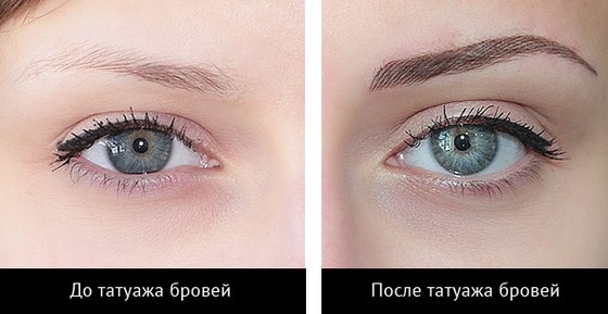Tätowieren von Augenbrauen: Haarmethode. Vor- und Nachteile, Kontraindikationen, Leistungsmerkmale, vor und nach Fotos