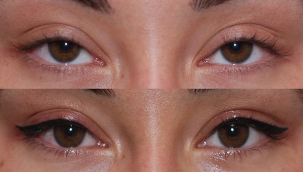 Permanent make-up with shading: natural color of eyelids, eyebrows, arrows, space between eyelashes, beautiful contour. Step-by-step instructions with photos
