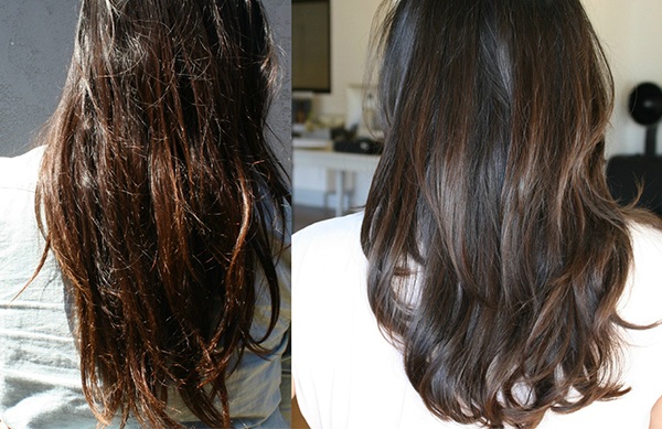 Tingimento de cabelo em cabelos escuros após clareamento, destaque. Foto como fazer em casa