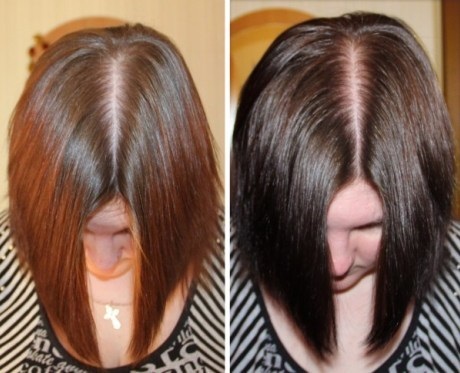 Pewarnaan rambut pada rambut gelap setelah mencerahkan, menyerlahkan. Foto bagaimana melakukannya di rumah