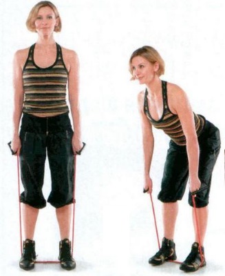 Вежбе са гуменом траком за жене, леђа, ноге, трбушњаке. Како то учинити код куће. Видео лекције
